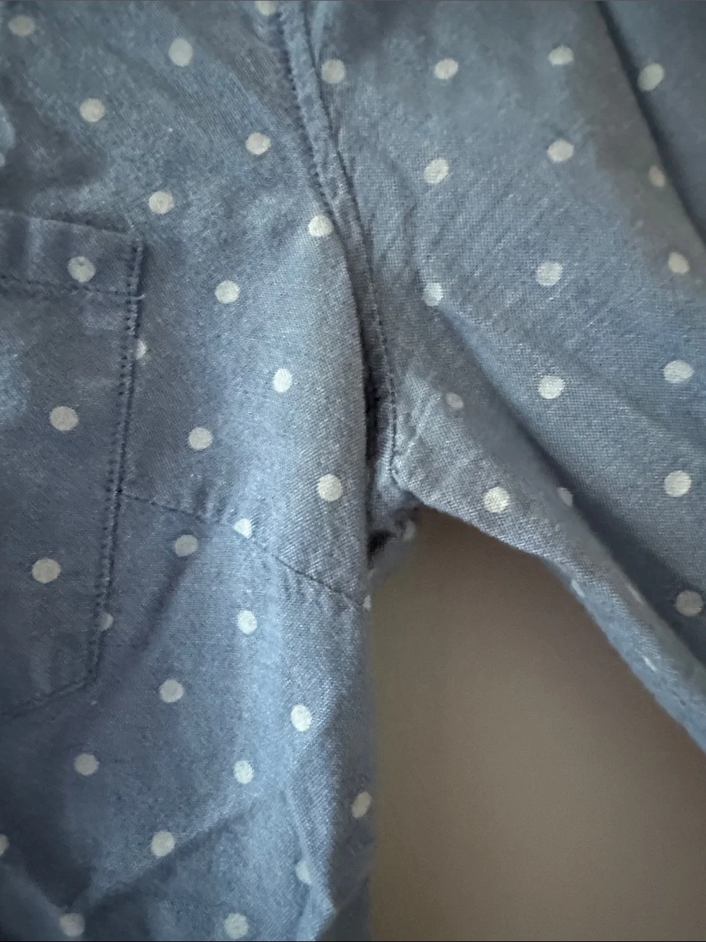 J. Crew Blue Polka Dot Button-Down Shirt Size 2